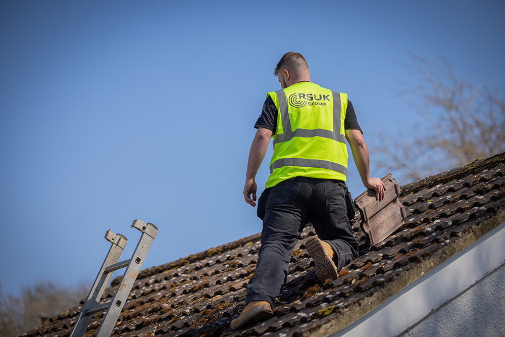 Image showing a repair being carried out to a roof