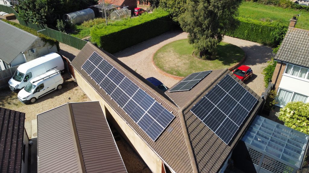 A domestic solar PV installation in Boston, Lincolnshire, UK